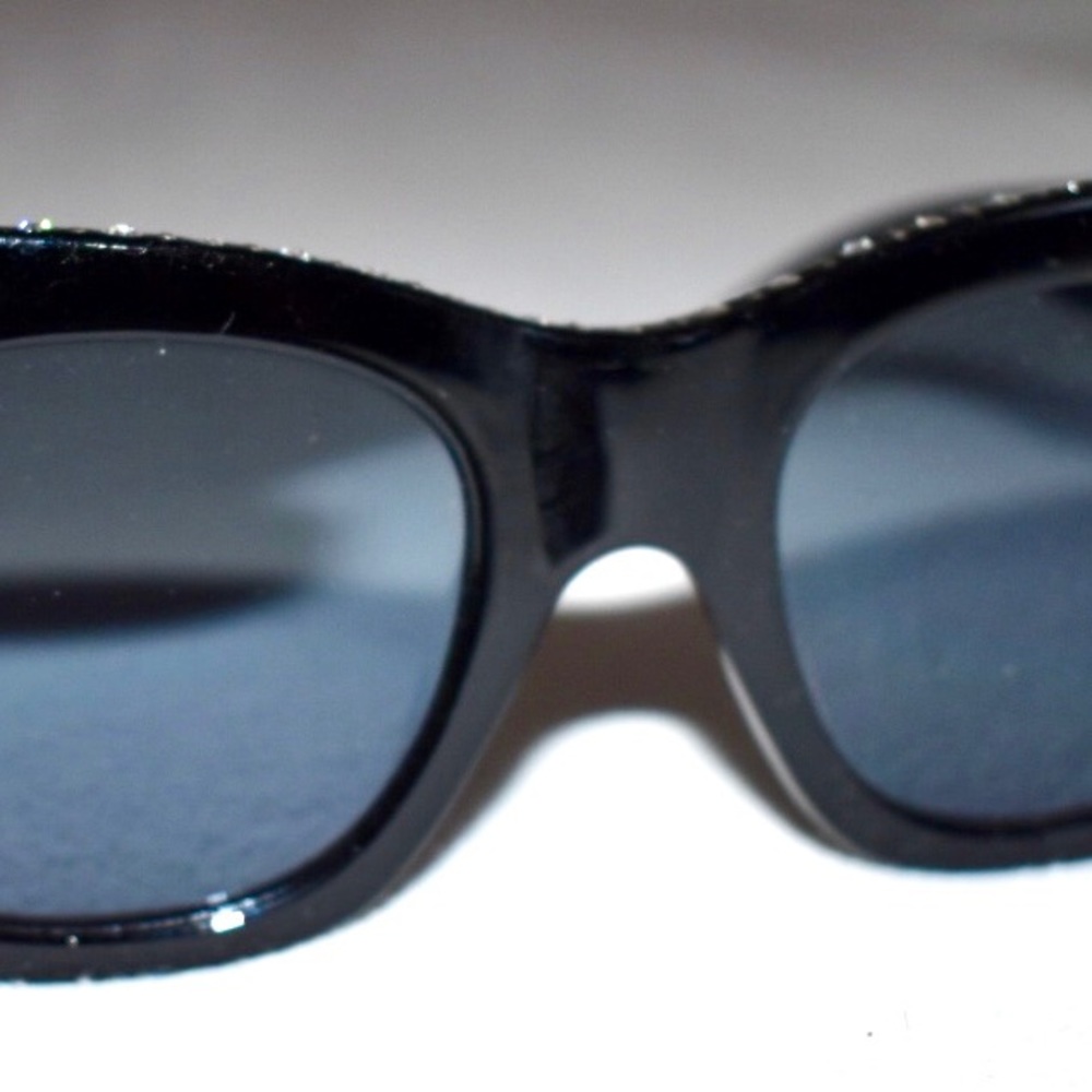 Foster Grant Black Cat Eye Bedazzled Sunglasses